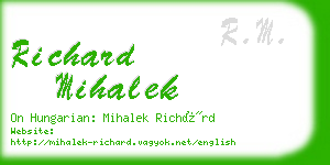 richard mihalek business card